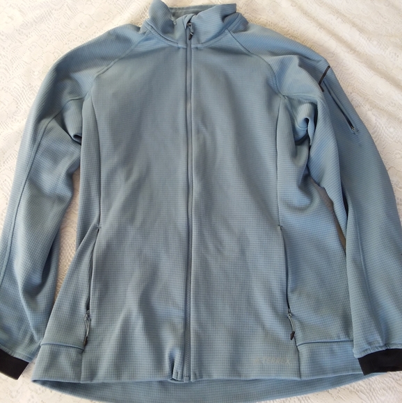 adidas Jackets & Blazers - Adidas Zip Up Jacket Light Blue Size L